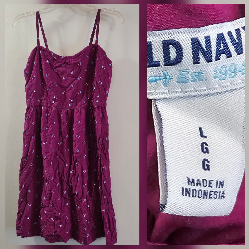 Old Navy Magenta Floral Dress